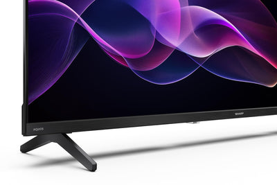 SHARP 40HF3365E – Google TV, 40" FHD, Rahmenlos, 60 Hz, QLED, Google Assistant mit Mikrofon, Chromecast, Bluetooth, 2x8 W Sound, 3X HDMI, 2X USB, Farbe: Schwarz