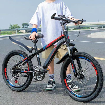 Mountainbike 22 24 Zoll 6 Gang Fahrrad Aus Kohlenstoffstahl Stoßdämpfende Scheibenbremsen Geeignet für Mädchen und Mädchen Von 115-175 cm B,22-inch