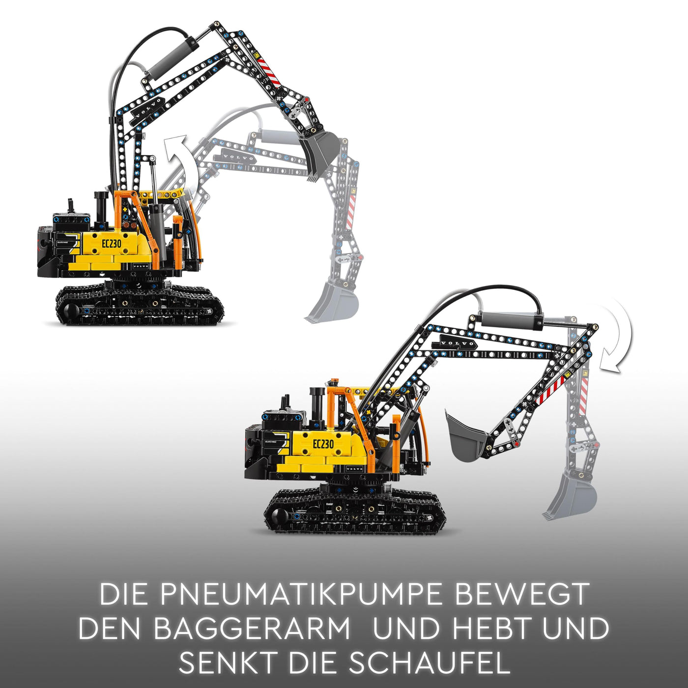 LEGO Technic Volvo FMX LKW mit EC230 Electric Raupenbagger, Kinderspielzeug, Geschenkset für Jungen und Mädchen ab 10 Jahren, Spielzeug Baufahrzeuge, Bagger-Spielzeugset 42175