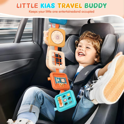 mobumeia Montessori Spielzeug ab 1 Jahr, Motorikwürfel, Busy Board ab 1 Jahr, Beschäftigung Im Flugzeug Kleinkind, Sensorik Spielzeug Baby, Geschenk für Kleinkinder Fördert Motorik und Kognition