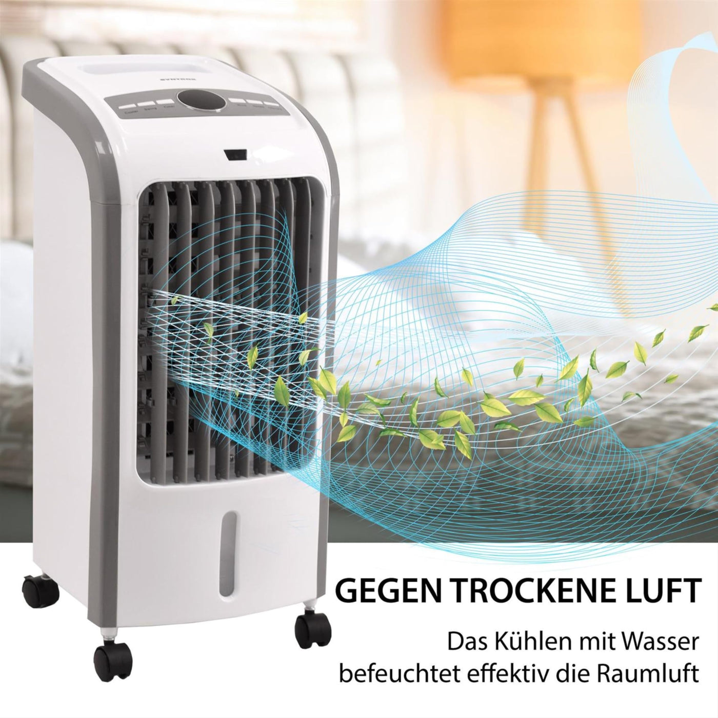 Syntrox Klimagerät Mobil Stormy | Luftkühler mit Wasser | Verdunstungskühler, Lufterfrischer, inklusive Fernbedienung und Timer, schnelle Kühlung