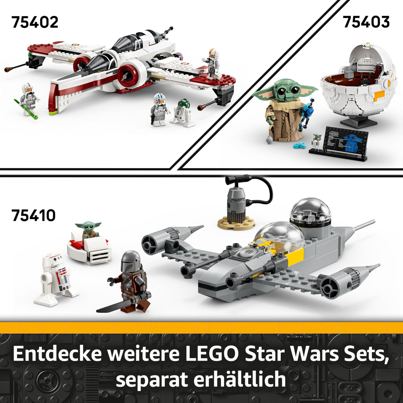 LEGO Star Wars 75401 Ahsokas Jedi Interceptor, Sternenjäger für Fans von The Clone Wars, Ahsoka Tano & Anakin Skywalker Minifiguren, mit Lichtschwertern und R7-A7, für Jungen und Mädchen ab 8 Jahren