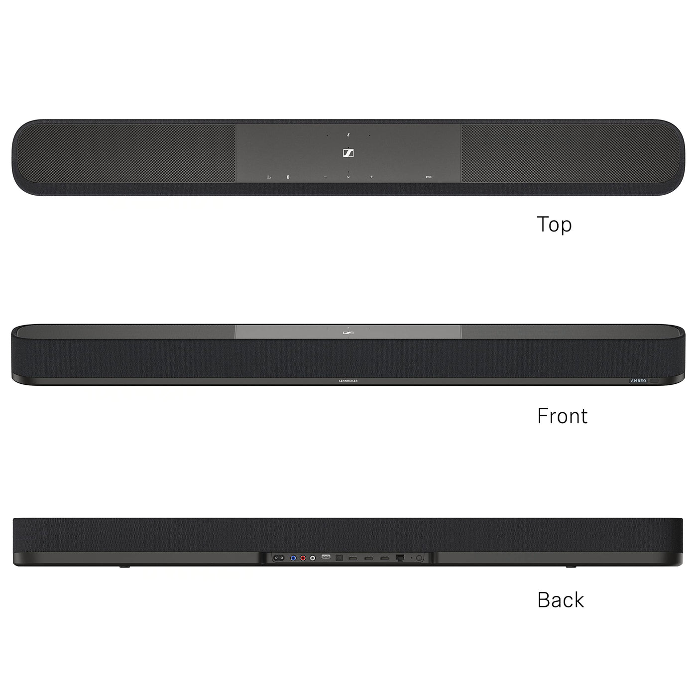 Sennheiser AMBEO Soundbar Plus für TV und Musik - EU-Stecker - 3D Surround Sound, virtuelles 7.1.4-Lautsprecher-Setup, eingebaute Dual Subwoofer und erweiterte Streaming-Anbindung