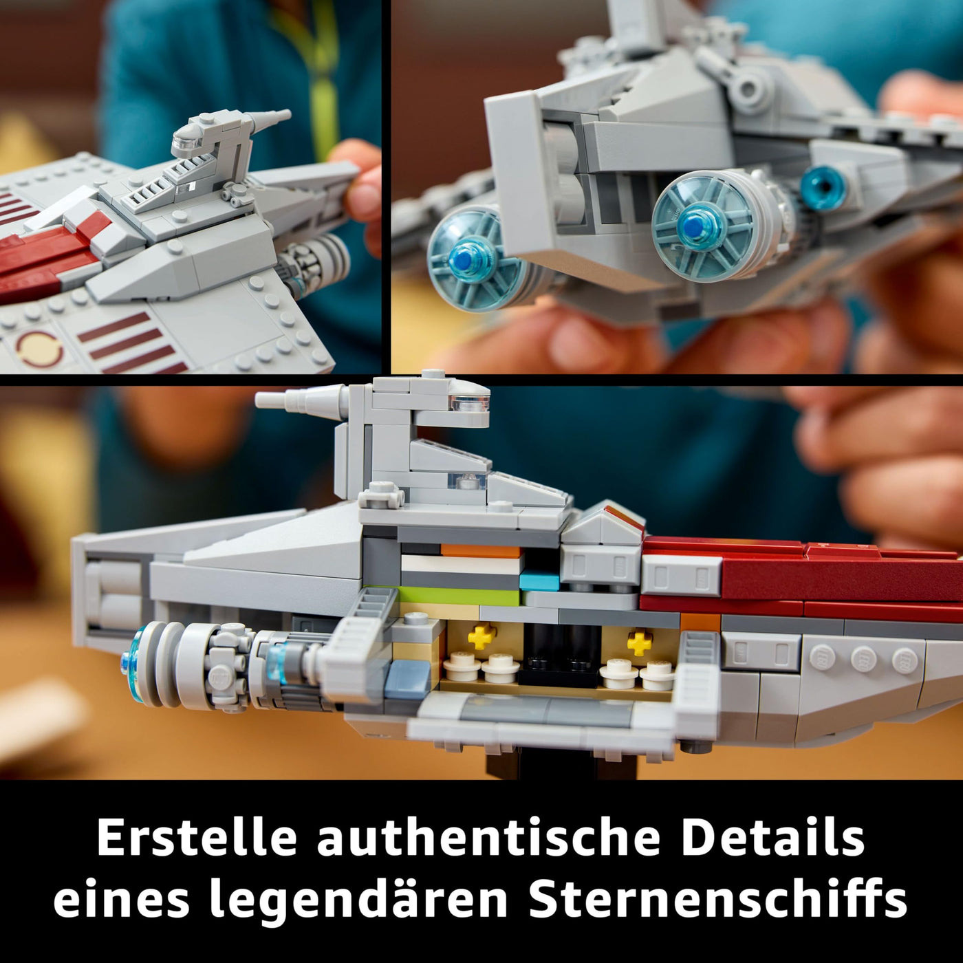 LEGO Star Wars 75404 Assault Ship der Acclamator-Klasse aus Angriff der Klonkrieger - Sternenschiff zum Sammeln, Bauen und Ausstellen - Fantasy Bauset - Geschenk für Erwachsene und Jugendliche Fans