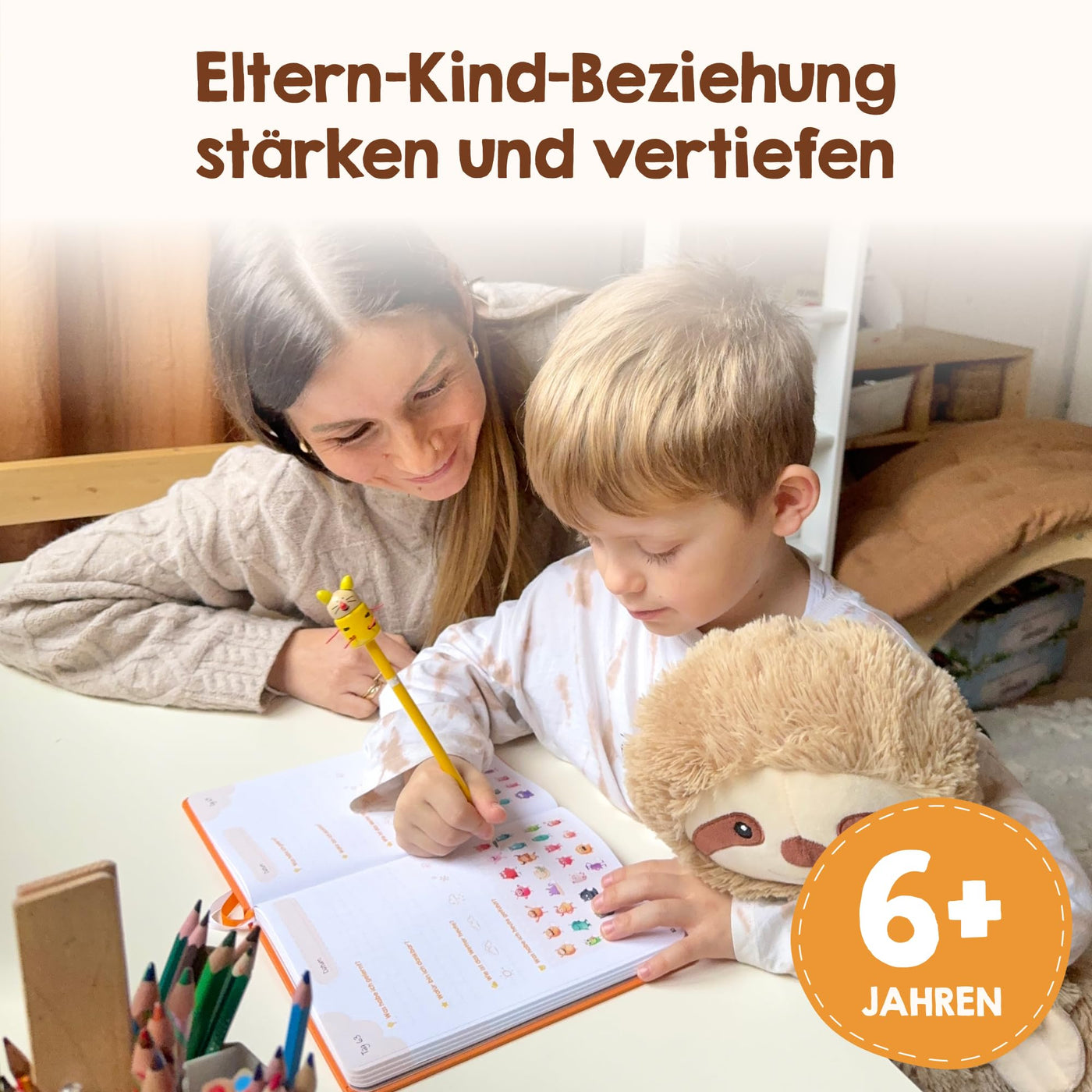 Edubini Gefühlstagebuch Kinder [6-12 Jahre] - Tagebuch Mädchen & Jungs - Gefühle Buch für Umgang mit Emotionen und ein gutes Gefühl, Dankbarkeitstagebuch für Kinder (inkl. 10 Spiele) (blau)