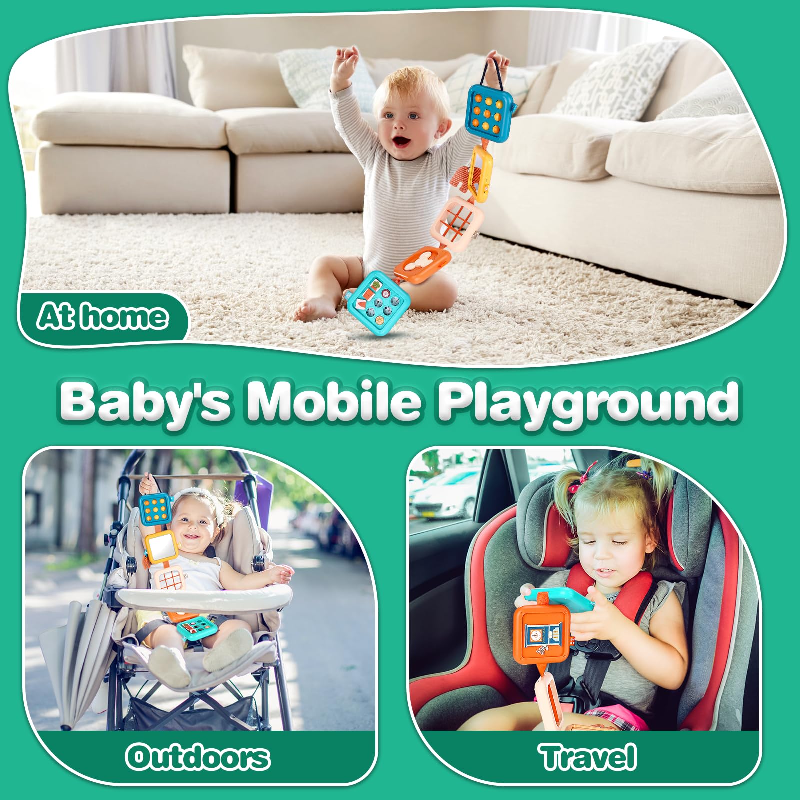 spielzeug baby halbes jahr Mexgcom Busy Board Baby, Montessori Spielzeug ab 1 2 3 Jahr, Sensorik