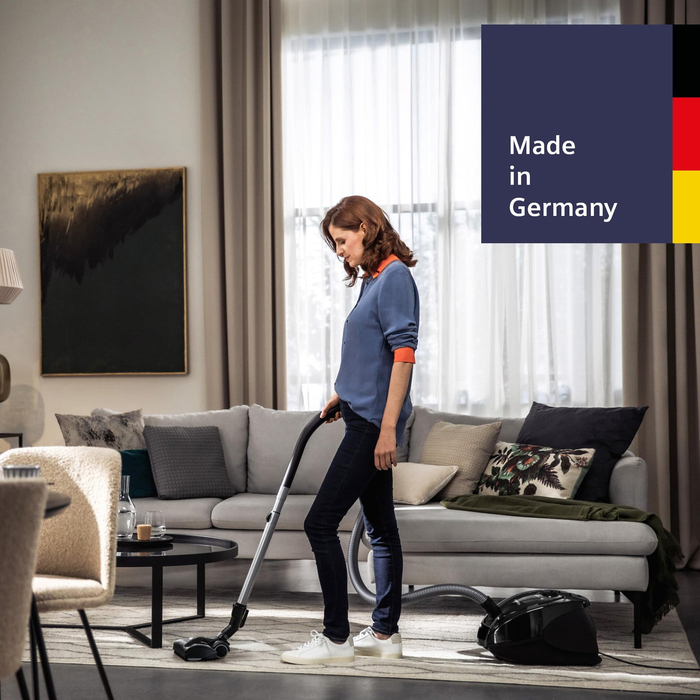 Siemens Staubsauger mit Beutel Z 3.0 extreme power VSZ3XTRM11, Bodenstaubsauger, XXL-Polsterdüse ideal für Tierhaare, Bodendüse für Parkett, Teppich, Fliesen, niedriger Stromverbrauch, 850 W, schwarz