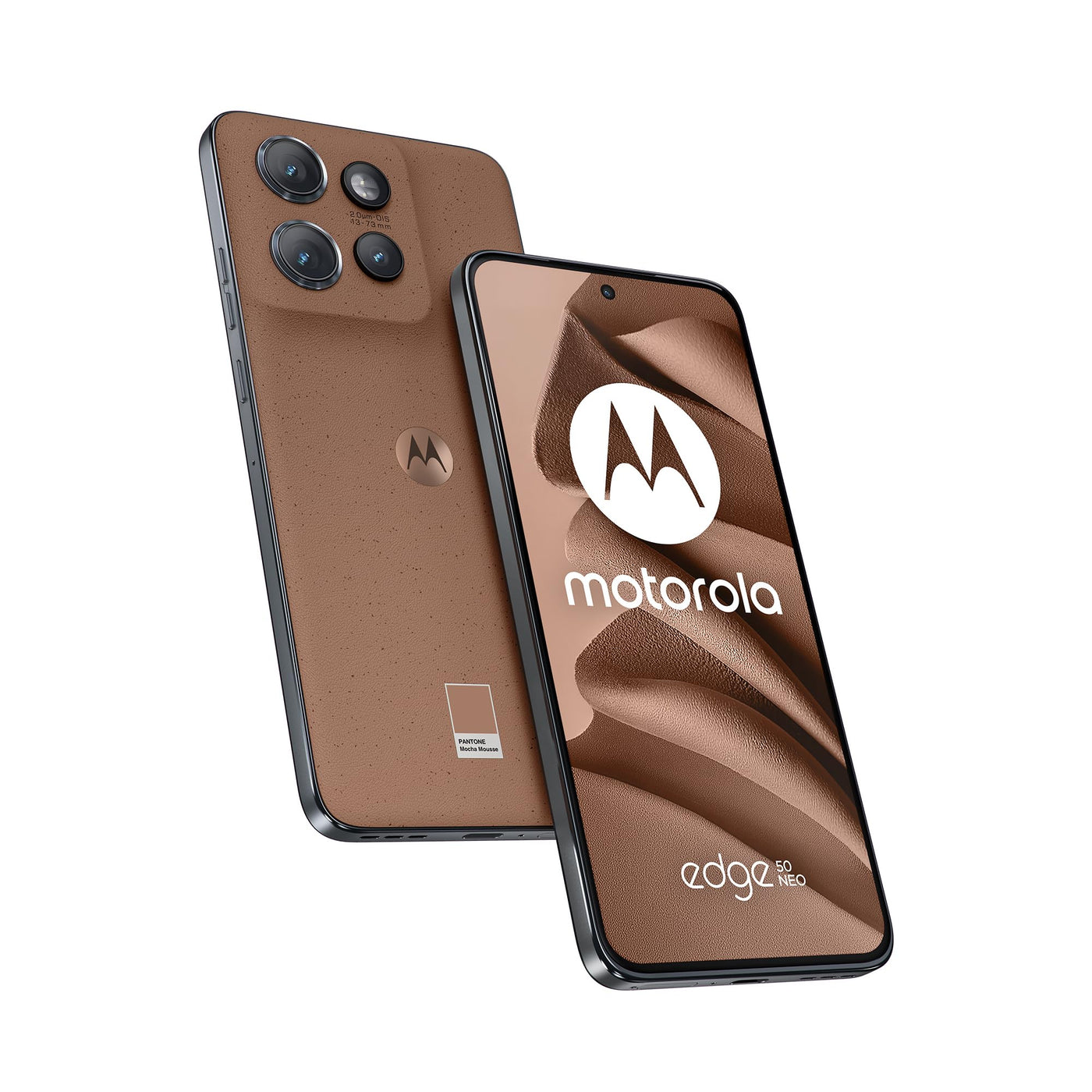 Motorola edge50 neo Smartphone (6,36"-Super-HD-Display, 50-MP-Kamera + Moto-KI, 12/512 GB, 4310 mAh, Android 14) Lattè (Veganes Kunstleder), inkl. Schutzcover, + Handyhalterung