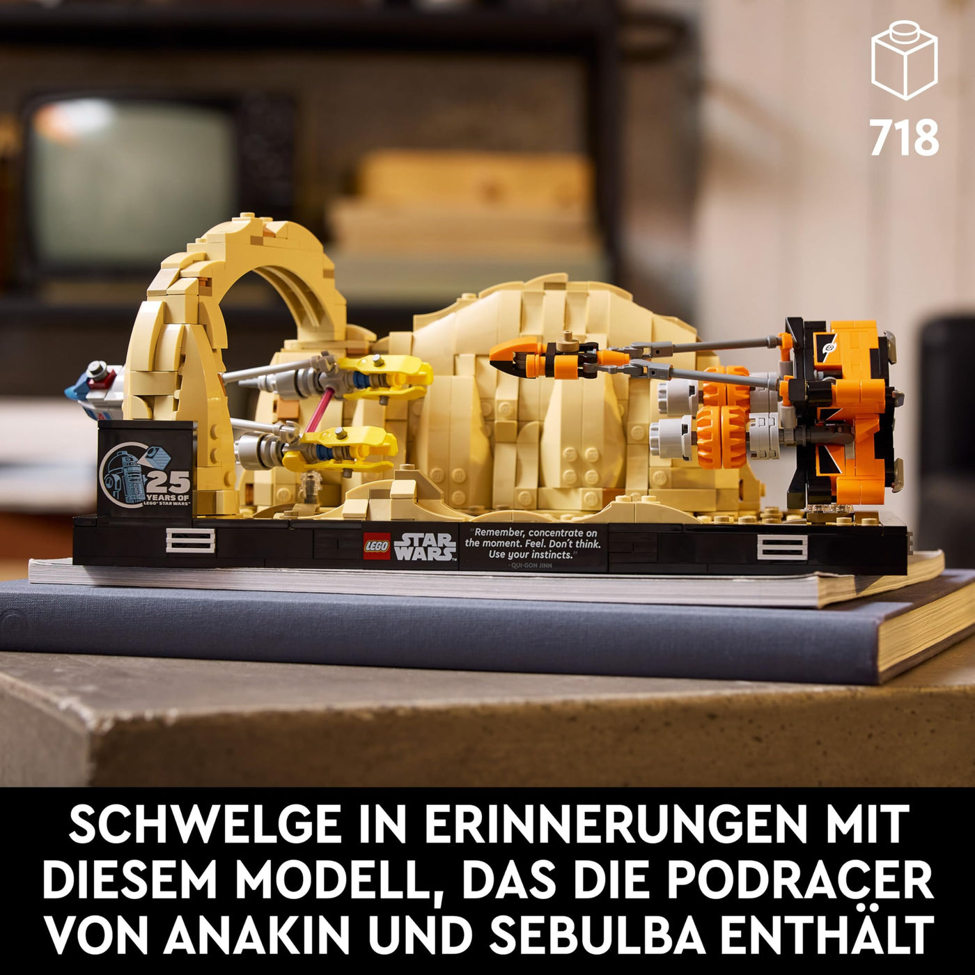 LEGO Star Wars Podrennen in Mos Espa – Diorama, Set für Erwachsene, Die dunkle Bedrohung Modellbausatz, enthält Anakin Skywalker's Podracer, Sammlerstück, Geschenke für Männer und Frauen 75380