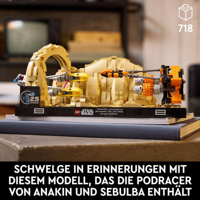LEGO Star Wars Podrennen in Mos Espa – Diorama, Set für Erwachsene, Die dunkle Bedrohung Modellbausatz, enthält Anakin Skywalker's Podracer, Sammlerstück, Geschenke für Männer und Frauen 75380