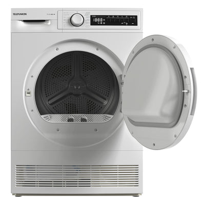 Telefunken T-11-400-W Kondenstrockner / 7kg Trockner mit 15 Programmen, Startzeitvorwahl, Knitterschutz & reversierenden Trommelbewegungen, weiß