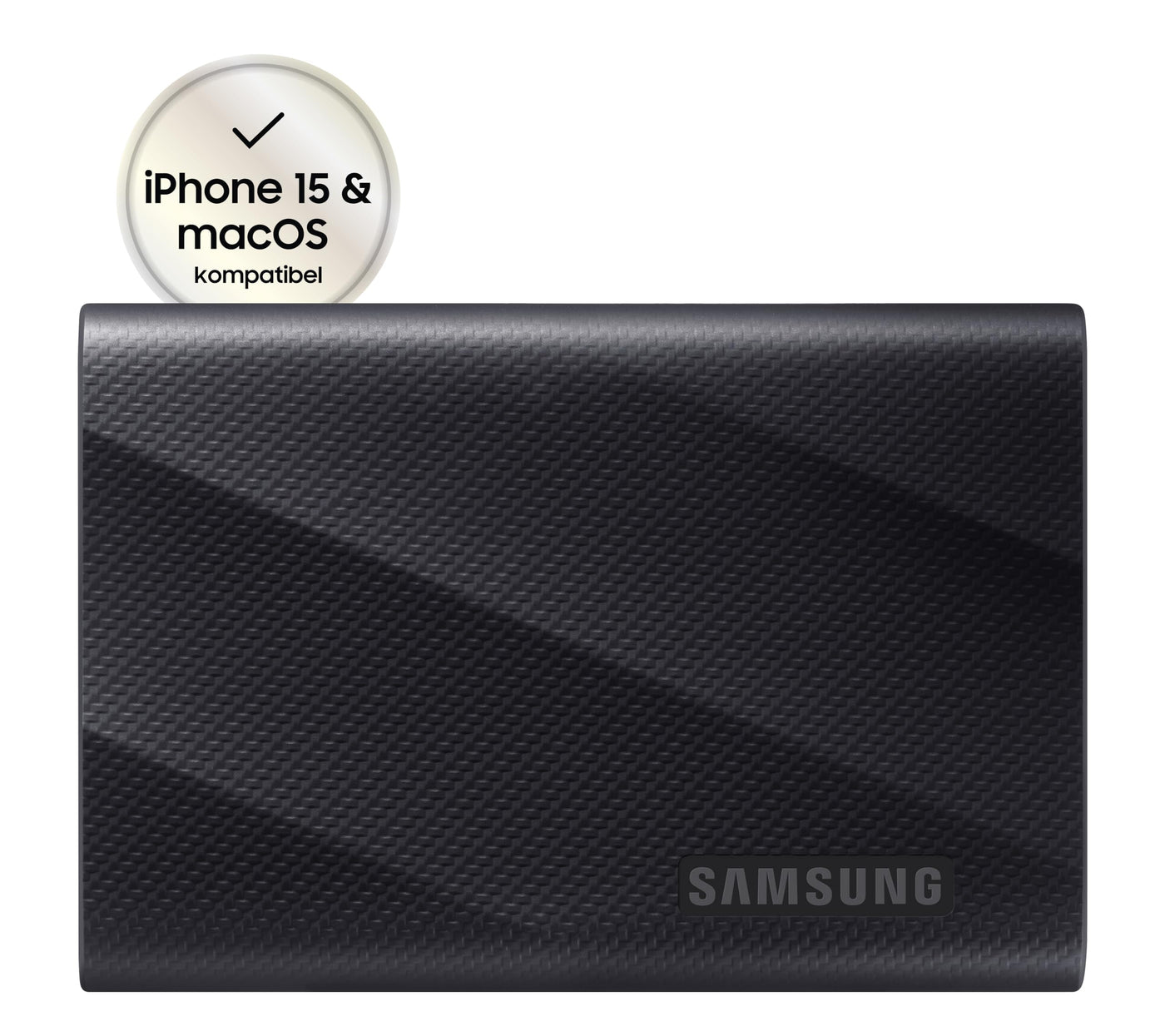 Samsung Portable SSD T9, 2 TB, 2.000 MB/s Lesen, 2.000 MB/s Schreiben, USB 3.2 Gen.2x2, Externe Festplatte für professionelle Anwender, Kompatibel mit Mac, PC, Smartphone und 12K Kameras, MU-PG2T0B/EU