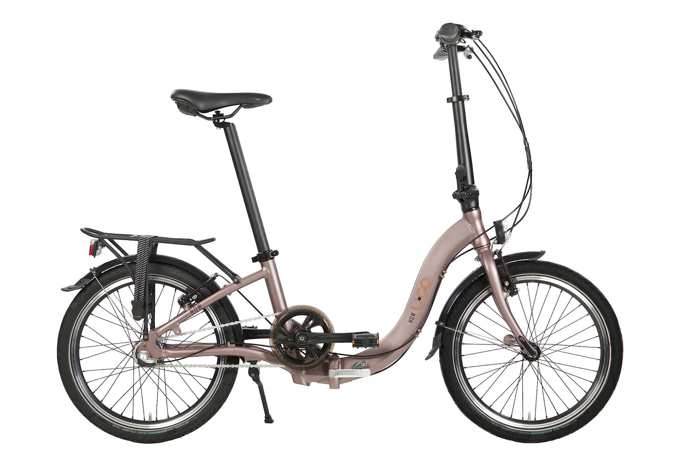 U.GO Unisex-Adult Now U•GO i3 Folding Bike 20", Low Entry Klappräder, Brown, Uni