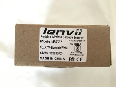 LENVII Mini Wireless Barcode Scanner Bluetooth 3-in-1 Portable Barcode Reader kabellos 1D/2D/QR Code Scanner mit Display Barcode Leser WIN/Android/iOS für Geschäft, Supermarkt, Lager(Weiß)