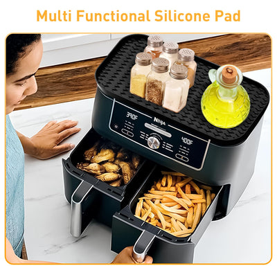Ninja AF400EU & AF451EU Zubehör, Aufbewahrungsregal aus Silikon Multifunktionales Silikonpad für AF400EU Staubdicht und Leicht zu Reinigen (Schwarz)