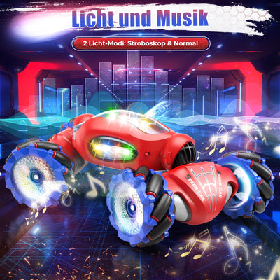 Fosgoit Ferngesteuertes Auto ab 6 7 8 9 10 Jahre Geschenk ab 6-12 Jähriger Junge Mädchen Kinder, Weihnachten Geschenke Spielzeug 4WD 2,4 GHz 360° RC Drift Stunt Auto Ferngesteuert mit Handsteuerung