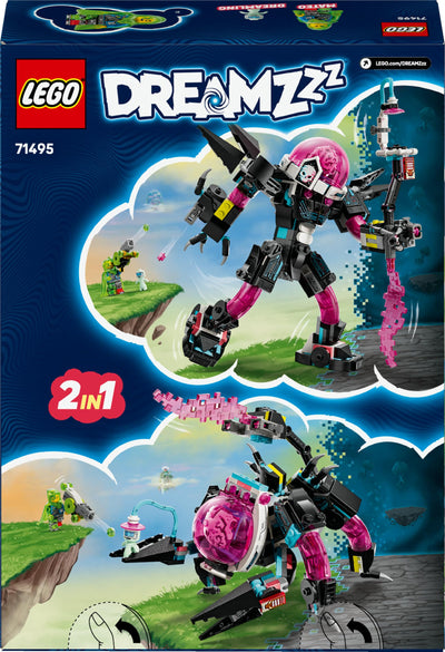 LEGO DREAMZzz 2-in-1 Mateo vs. Cyberhirn-Mech - Roboter Spielzeug für Jungen & Mädchen ab 8 Jahren - Umbaubar in Skorpion - Inkl. Einer Minifigur und einem Träumling - kreative Geschenkidee - 71495