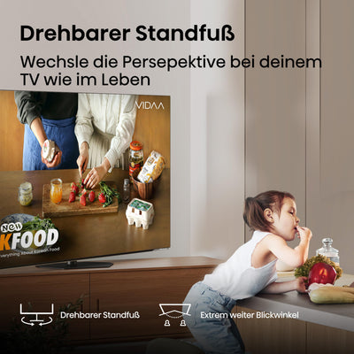 Hisense 55A85Q 139cm (55 Zoll) Fernseher, 4K UHD OLED Smart TV,120Hz, HDMI 2.1, Game Mode Pro, AMD FreeSync Premium, Dolby Vision IQ & Atmos, Bluetooth, Alexa Built-in, Schwarz, [2025]