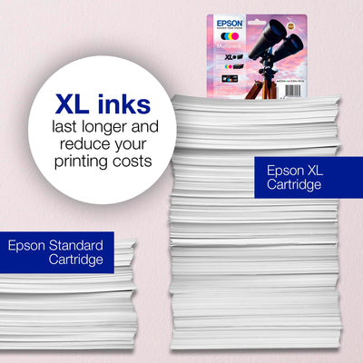 Epson Original 502 Tinte Fernglas Multipack 4-farbig Standard, XP-5100 XP-5105 XP-5150 XP-5155 WF-2860DWF WF-2865DWF WF-2880DWF WF-2885DWF, ReadyPrint Flex-Tintentarife