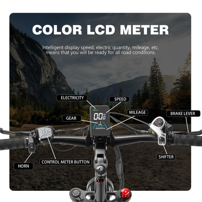 VOZCVOX Elektrofahrrad 20 Zoll E Bike Herren Damen Pedelec E-Mountainbike mit Abnehmbarer 48V 20Ah Akku,Hydraulische Bremsen,Vollefederung