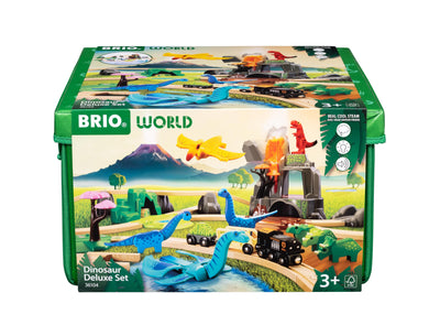 BRIO World - 36104 Dinosaurier Deluxe Set - 45-teiliges Zugset für Kinder ab 3 Jahren