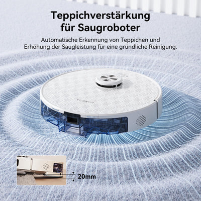 Tesvor S8Pro Saugroboter mit Wischfunktion -6000Pa Staubsauger Roboter 3in1 Roboterstaubsauger+LiDAR-Navigation+240 Min Laufzeit,APP/Alexa Steuerung,ideal für Haustierhaare,Teppiche,Hartböden.