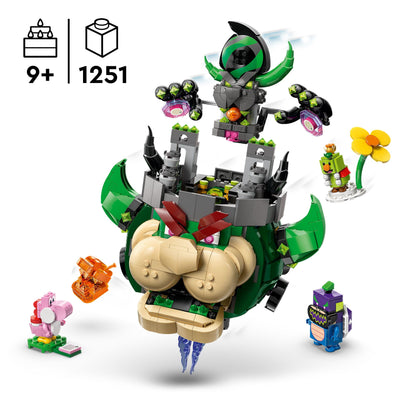 LEGO Super Mario Prinz Florian & Schloss Bowser - Interaktives Spielzeug mit 4 Figuren - Pinker Yoshi & Stand zum Spielen & Ausstellen - Gamer Geschenk für Jungen & Mädchen ab 9 Jahren - 72042