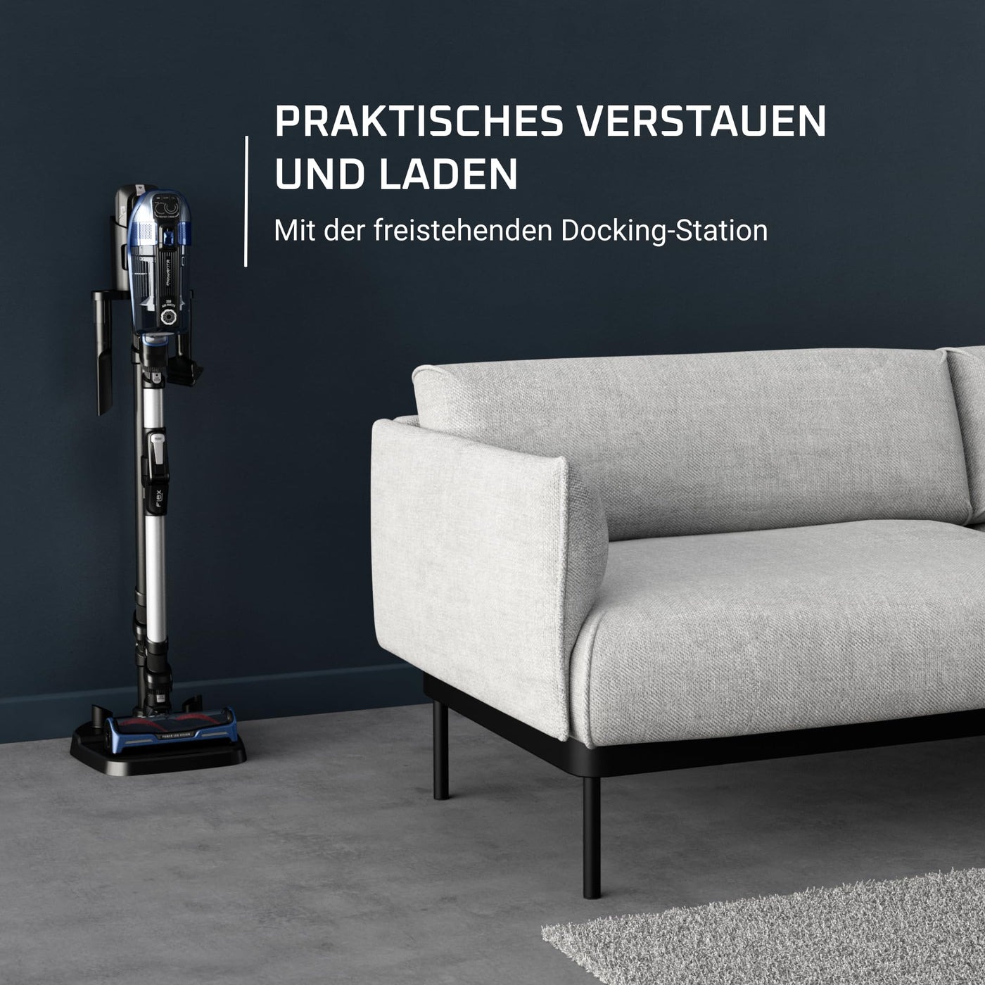 Rowenta X-Force Flex 14.60 Aqua, Kabelloser Staubsauger mit Wisch-Funktion, Flex-Gelenk, bis zu 200 AirWatt und 70 min Akku-Laufzeit, RH99C3WO