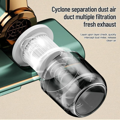 Matratzenreiniger GeräT, Entfernt 99,9% Bakterien, Allergene, Staub-Milben Matratzenreiniger Mit Uv-Licht Und Vibration Matratzenstaubsauber 8 Kpa Tiefenmatratzenreiniger,Green