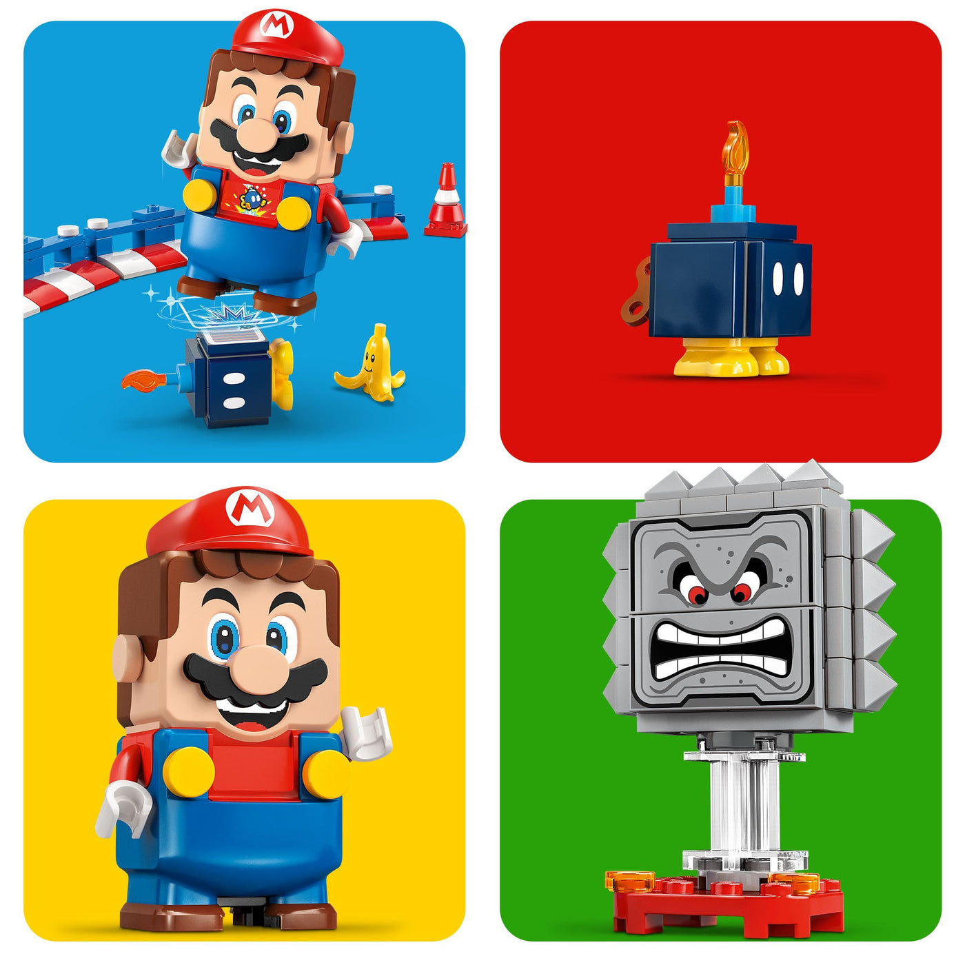 LEGO Mario Kart - Interaktiver Mario & Standard-Kart - Nintendo Spielzeug - Spiel Rennstrecke mit Auto, 3 Figuren, Podium & Barrieren - Gamer Geschenk für Jungen & Mädchen ab 7 Jahren - 72043