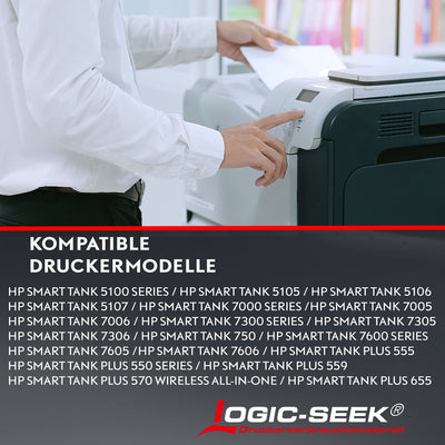 Logic-Seek Druckertinte kompatibel für HP 31 32XL passend für Smart Tank 7305 7005 Smart Tank Plus 570 555 5105 559 315 Smart Tank 7306 7605 7006 (5er Set)