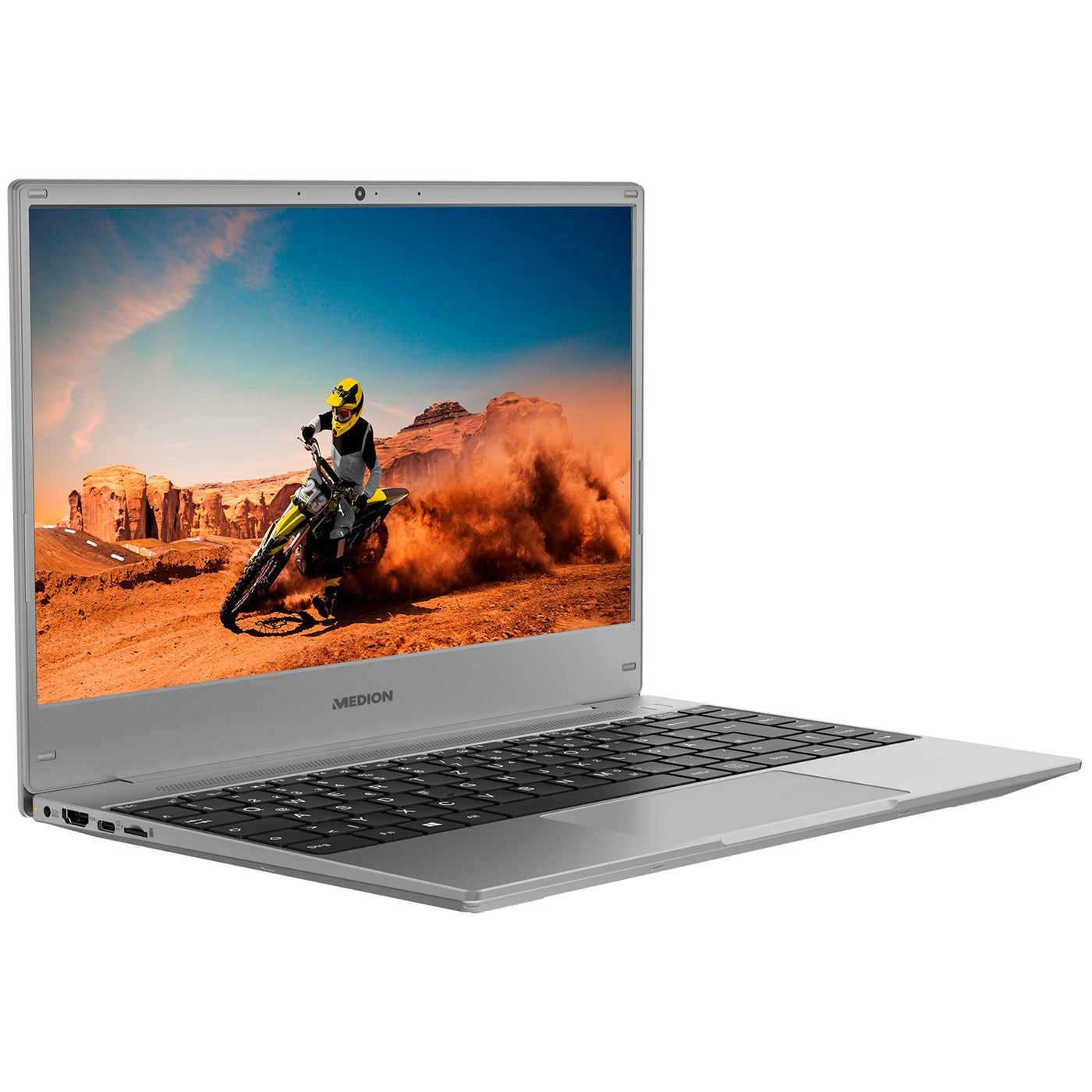 MEDION E13203 33,7 cm (13,3 Zoll) Full HD Notebook (Intel Pentium Silver N5030, 128GB SSD, 4GB DDR4 RAM, Webcam, Win 11 Home S Modus)