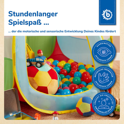 Bieco Bälle für Bällebad | 250 Stück, Größe ca. 6 cm | Bunte Kinder Bälle | Plastic Balls | Geeignet für Babys