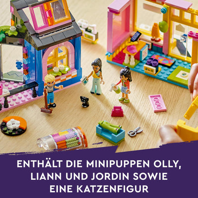 LEGO Friends Vintage-Modegeschäft, Bausatz für Kinder mit Spielzeug-Laden, Figuren und Katze, Modell für Rollenspiele zur sozial-emotionale Entwicklung, Geschenk für 6-jährige Mädchen und Jungen 42614