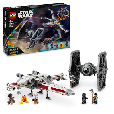LEGO Star Wars 75393 Mashup aus TIE Fighter & X-Wing– Spielzeug mit 2 Raumschiffen, 4 Minifiguren und Droidenfigur, kreatives Geschenk für Jungs ab 9 Jahren und Fans