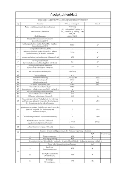 SAMSUNG OLED S95F 65 Zoll (163 cm) 4K Glare Free, UHD Fernseher, NQ4 AI Gen3 Prozessor, OLED HDR Pro, Gaming Hub, Motion Xcelerator 165Hz, 4K Upscaling, Dolby Atmos, Samsung Vision AI Smart TV (2025)