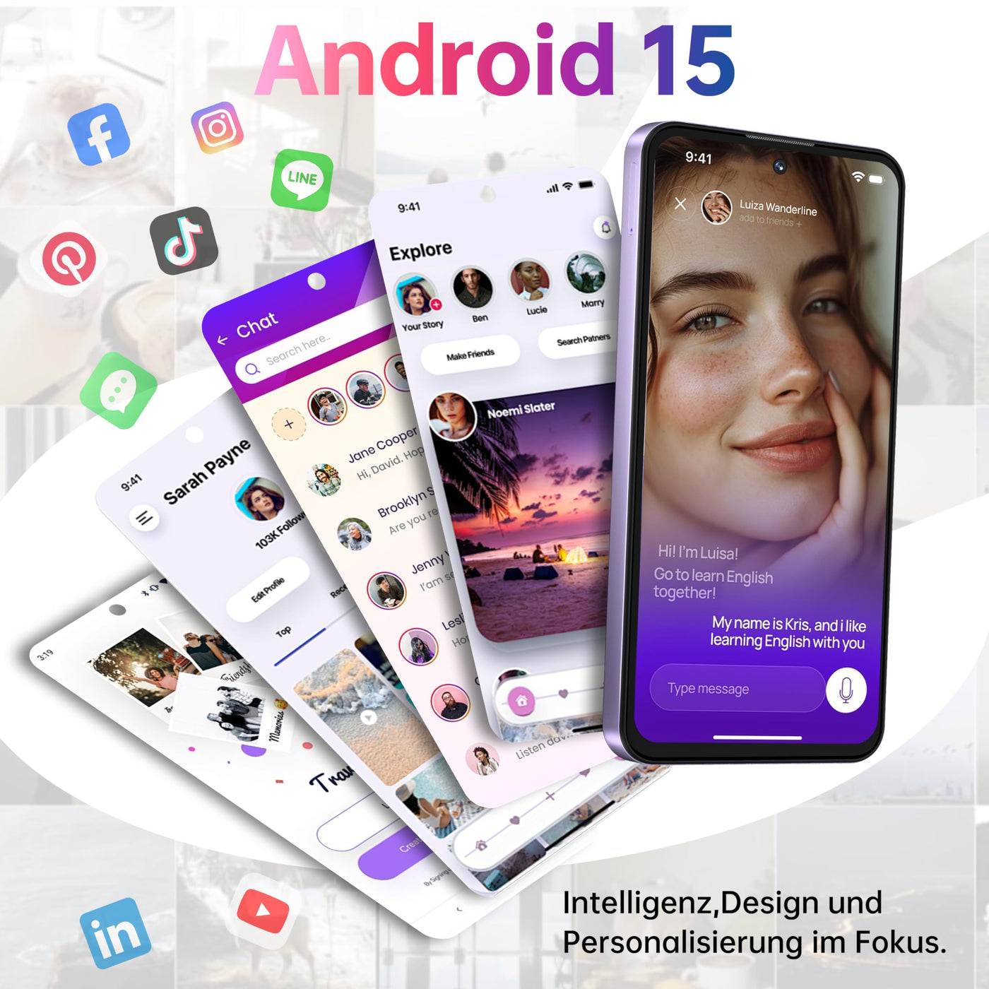 OUKITEL C69 Handy Ohne Vertrag - 7,2 Zoll 120Hz Display 6000mAh Akku Smartphone Ohne Vertrag 64MP+8MP 16GB+128GB/1TB Smartphone Android 15 Simlockfreie Handys Dual SIM 4G Face ID/OTG/GPS/Schwarz