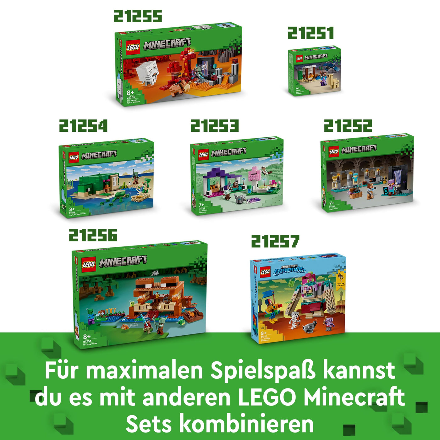 LEGO Minecraft Das Froschhaus - Spielzeug mit Boot, Tierfiguren & Zubehör - Gaming Spielset mit Ruderboot, Ofen, Kuchen und Honig - Gamer Geschenk für Jungen & Mädchen ab 8 Jahren - 21256