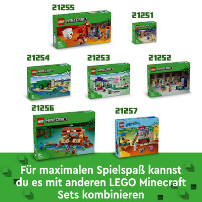 LEGO Minecraft Das Froschhaus - Spielzeug mit Boot, Tierfiguren & Zubehör - Gaming Spielset mit Ruderboot, Ofen, Kuchen und Honig - Gamer Geschenk für Jungen & Mädchen ab 8 Jahren - 21256