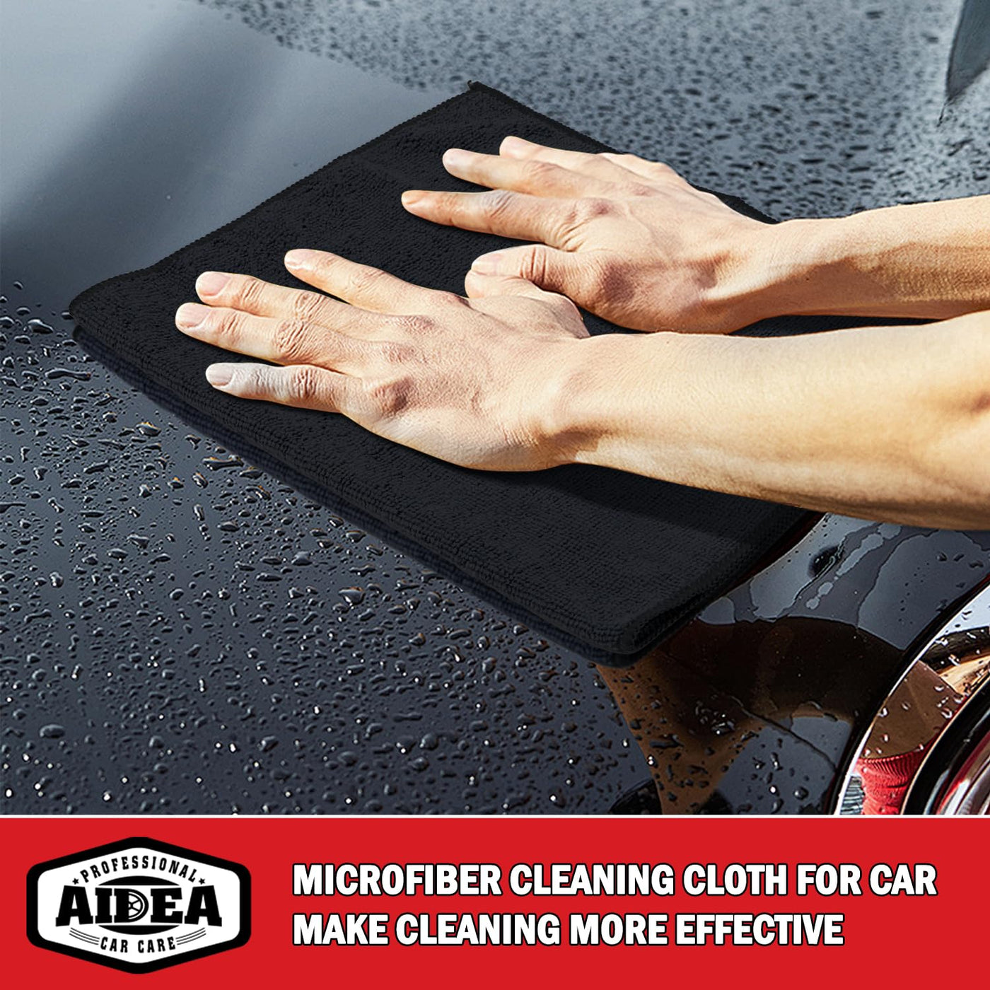 AIDEA Microfasertücher Mikrofasertücher 24 Pack, Wiederverwendbare Mikrofasertuch ReinigungstüCher, Fusselfrei, Streifenfrei Staubtuch für Haus, Küche, Auto, Motorrad, Fenster, 30 X 40 cm