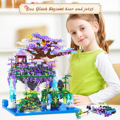 FORMIZON Chinesische Architektur Bausteine, 4574 Teile Architecture The Moon Palace Pavilion Micro Mini Bausteine, DIY Modell Landschafts, Klemmbausteine Pflanzen Chinesische deko Geschenk