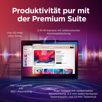 Lenovo Yoga Slim 7i Aura Edition Laptop | Copilot+PC | 14" WUXGA OLED | Intel Core Ultra 7 | 16GB RAM | 512GB SSD | Intel Arc Grafik | Win11 | QWERTZ | Seashell | 3 Jahre Garantie Exklusiv bei Amazon