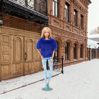 Miunana 28 Kleidung für 30 cm Puppen Puppenkleidung, 1 Mantel 1 Plüschoberteil Outfit 1 Pullover 1 Plüschjacke Set 3 Fashion Kleider 3 Tops 3 Hosen 5 Minikleider 10 Schuhe für 11,5 Zoll Puppen