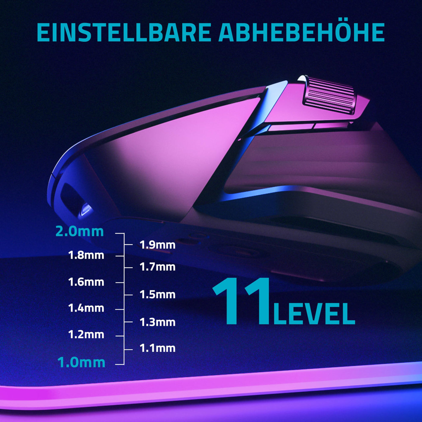 Rapoo VT0PRO kabellose 2,4 GHz High-Performance Gaming-Maus mit 26000 DPI optischem Sensor, 50 G Beschleunigung, 650 IPS, bis zu 160h Akkulaufzeit, PC/Mac - Schwarz