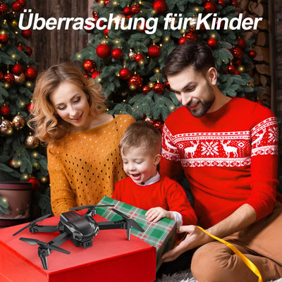 Drohne mit Kamera 1080P,mini Drohne mit Kamera für Kinder Erwachsene,Flip mode, 2 Akku Lange Flugzeit,Headless ModusAbflug/Landung mit einer Taste, RC Quadcopter für Anfänger,Rot