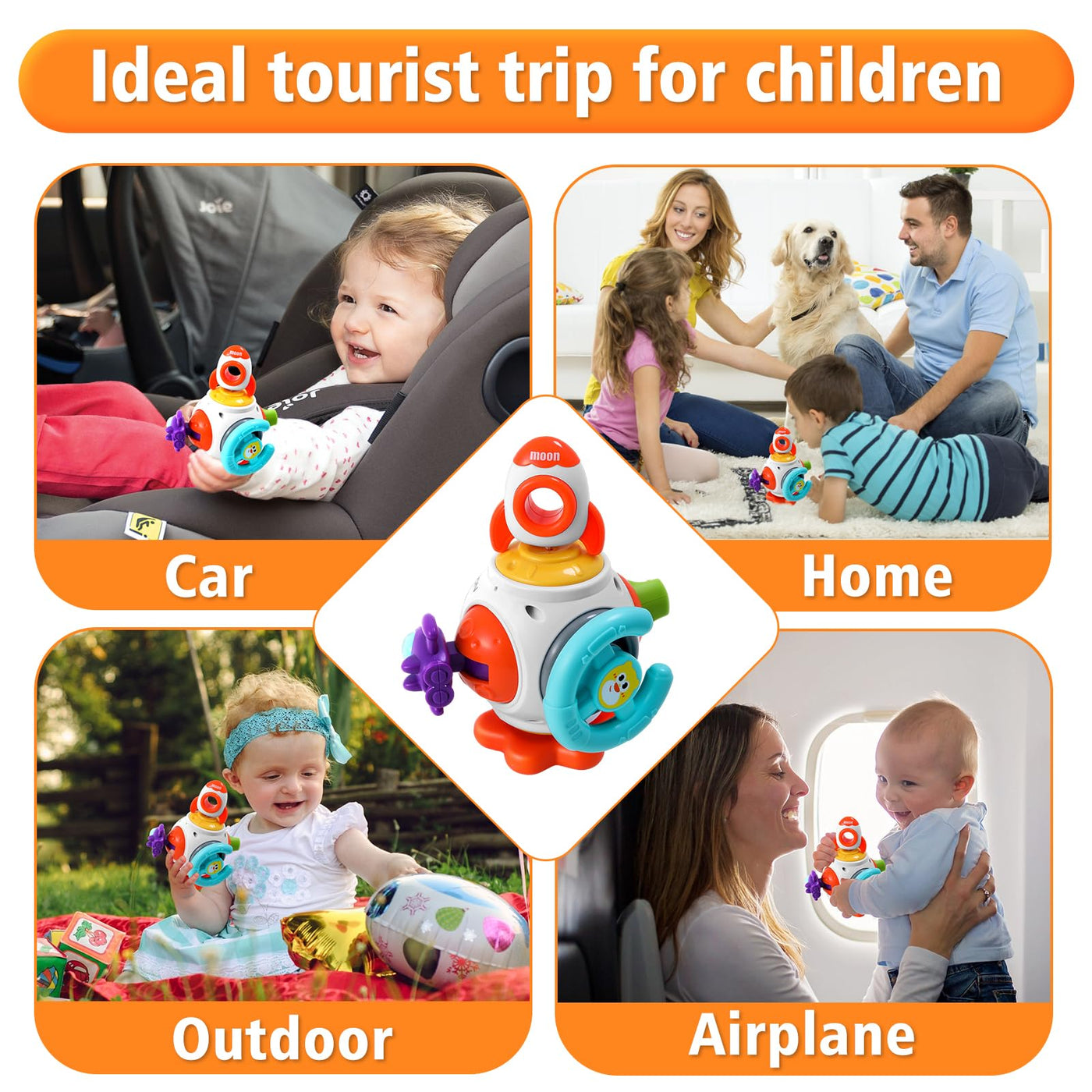 Montessori 6-in-1 busy sensorisches Aktivitätswürfelspielzeug für Babys im Alter von 1 bis 3 Jahren-lustiges lehrreiches und tragbares Spielzeug für Zuhause und Reisen Frühes Spielzeug für Kleinkinder