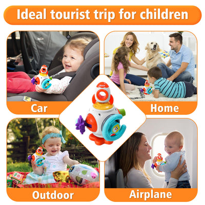 Montessori 6-in-1 busy sensorisches Aktivitätswürfelspielzeug für Babys im Alter von 1 bis 3 Jahren-lustiges lehrreiches und tragbares Spielzeug für Zuhause und Reisen Frühes Spielzeug für Kleinkinder