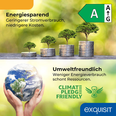 Exquisit Waschmaschine 7kg, Energieeffizienzklasse A, max. 1400 U/Min, Kurzprogramm, Mixprogramm, Startzeitvorwahl (3-24 Std.), Aquastop, 12 Waschprogramme, WA57014-020A weiss