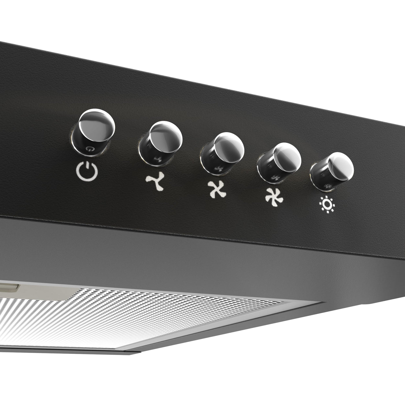 CIARRA CBCB6903D A+ Dunstabzugshaube Unterbau 60cm Umlufthaube Umluft Abluft 3 Leistungsstufen Integrierte Unterschrank Unterbauhaube mit CBCF009 Kohlefilter Schwarz