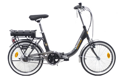 Denver Discovery Unisex – Erwachsene E1000 Rückwärtsmotor 24 V Elektrofahrrad Klapprad 20 Zoll Farbe Schwarz oder Anthrazitgrau, Dunkelgrau Metallic